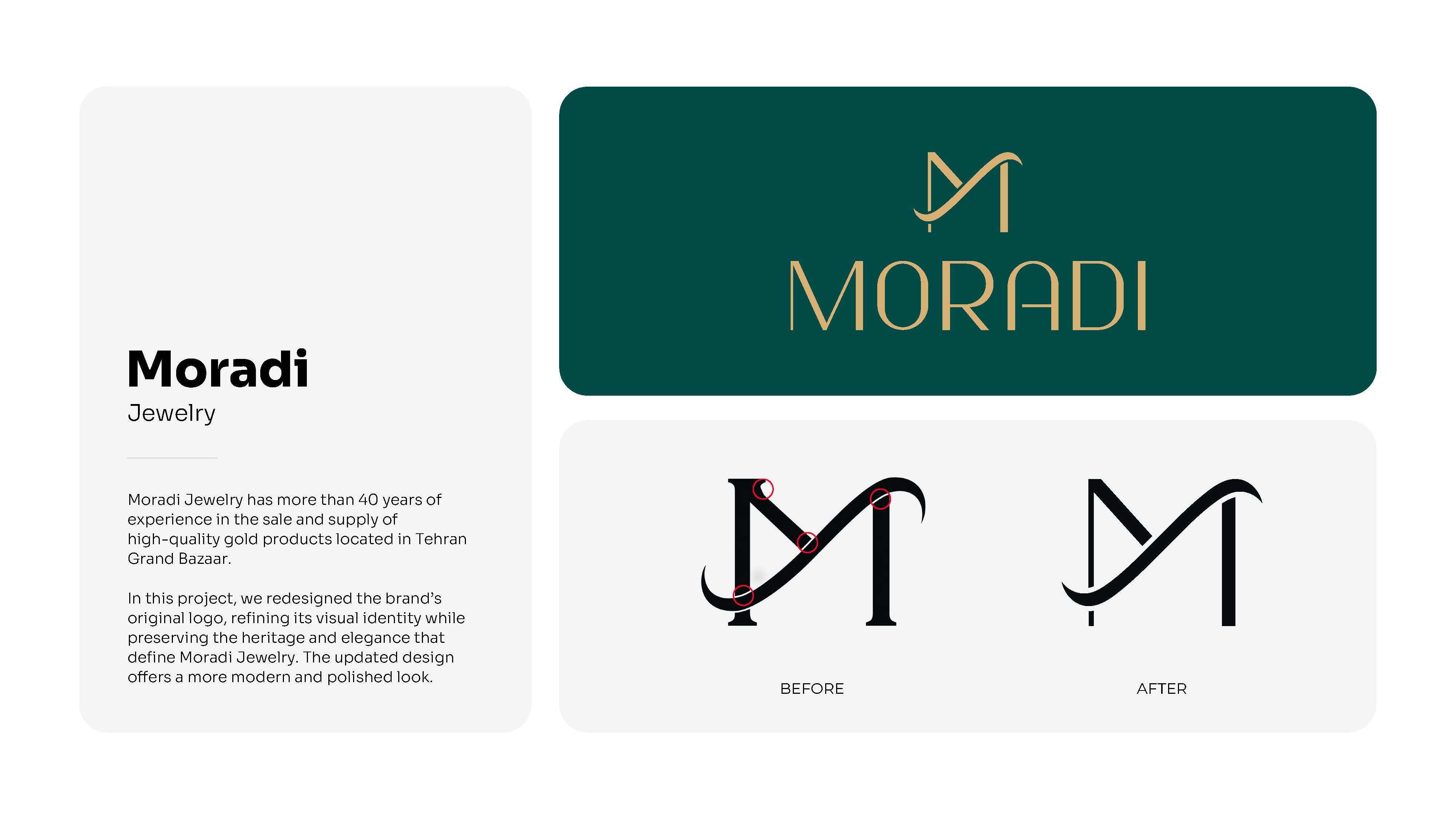 Moradi — complete portfolio artwork, sheet 1 of 2
